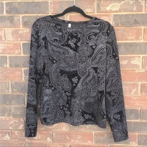 Black sparkly velvet paisley shirt witchy dark fairy whimsygoth y2k